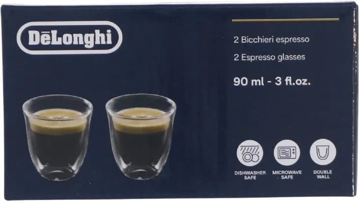 De’Longhi DLSC310, Läpinäkyvä, Lasi, Pyöreä, 2 kpl