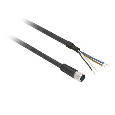 Anturin kaapeli PVC M12 4-nastainen naaras suora 5 metriä XZCPV1141L5