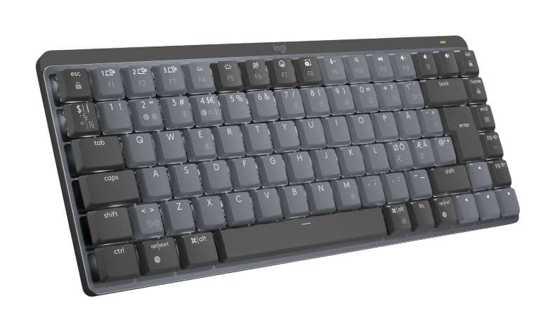 Logitech MX Keys Mechanical Mini - Tastatur - bagbelyst - Bluetooth, 2,4 GHz - Pan Nordic - tastkontakt: GL Tactile - Grafit