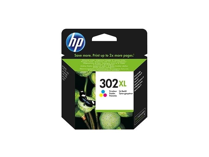 HP 302XL, alkuperäinen riittoisa kolmivärimustekasetti, Korkea, Syaani, Magenta, Keltainen, Väripohjainen muste, 1 kpl, 300 sivua