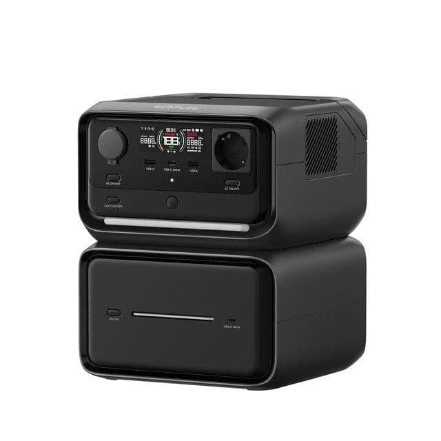 RIVER 3 Max Plus(RIVER 3 Plus + lisäakku EB600black, 858 Wh, X-boost 2,400W, 2 LFP-akkua)