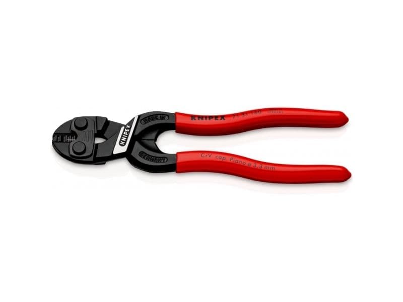 Knipex 71 31 160, Punainen, PVC-muovi, HRC 65, Musta, 160 mm, 215 g