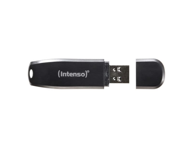 Intenso USB Drive 3.0 128GB Speed Line, 128 GB, USB A-tyyppi, 3.2 Gen 1 (3.1 Gen 1), Musta