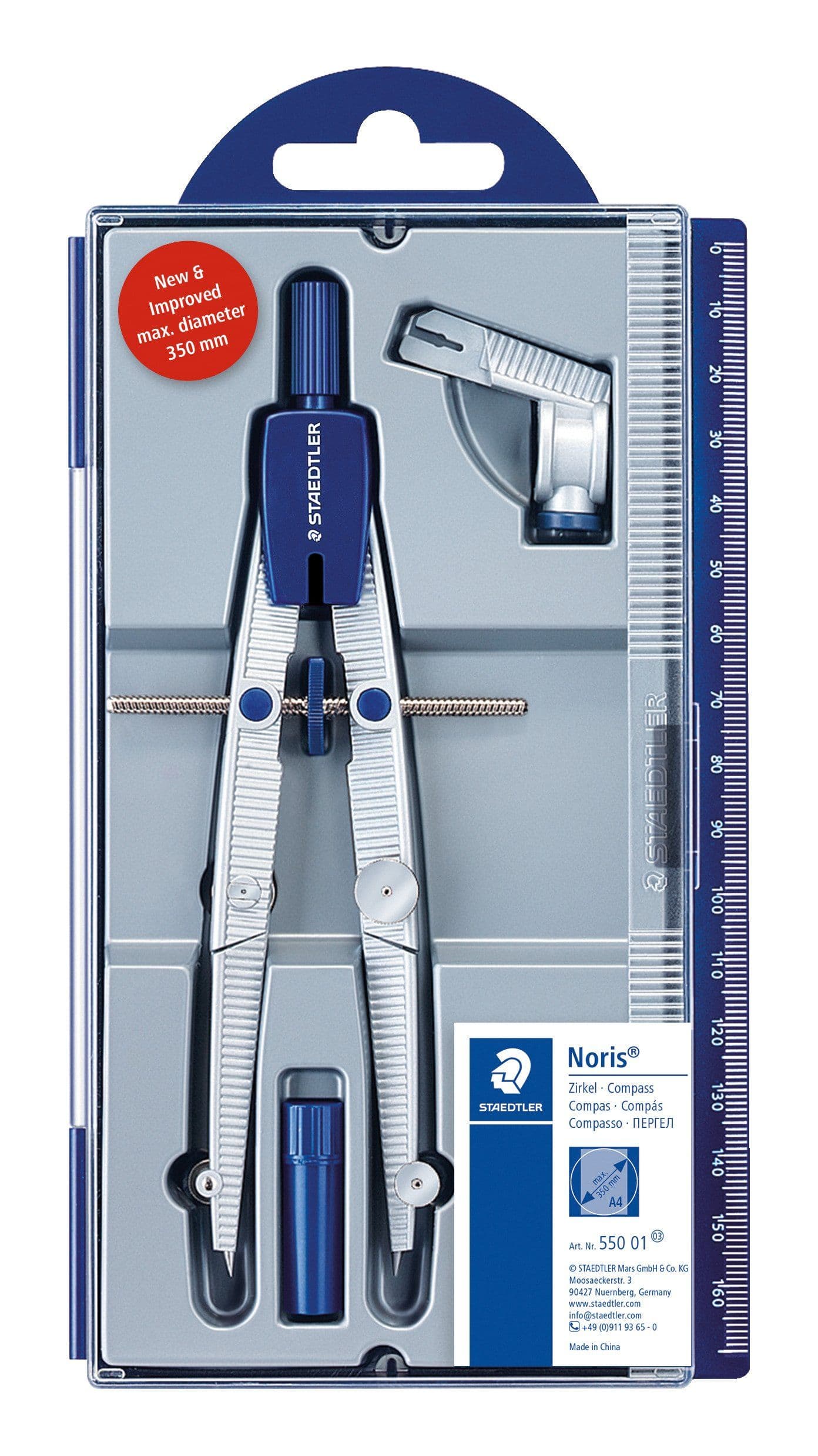 STAEDTLER Noris® 550 -kouluviivain adapterilla
