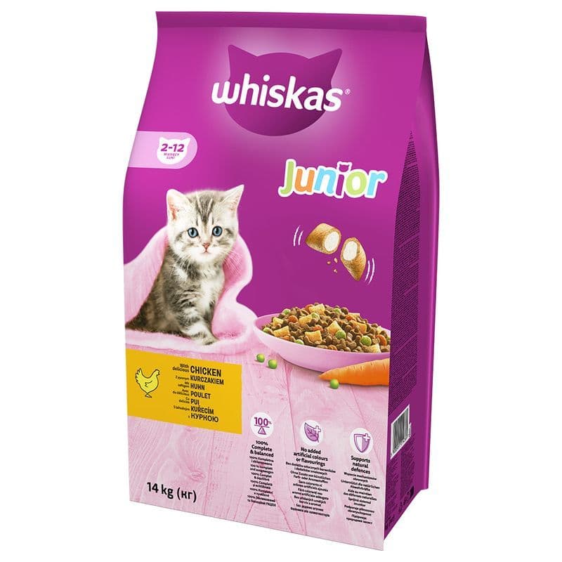 Whiskas-kuivaruoka kissanpennuille kananlihalla - 14 kg