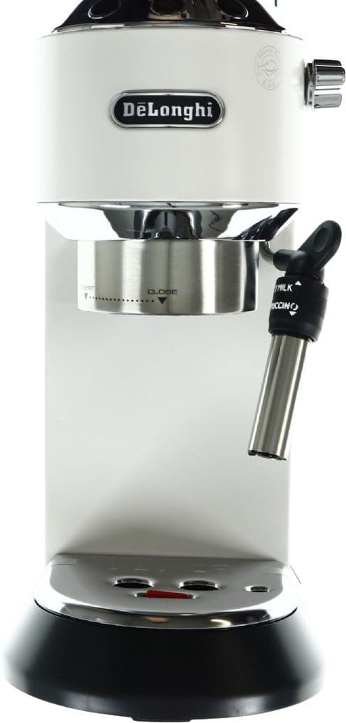 De’Longhi Dedica Style EC 685.W, Espressokone, 1,1 L, Kahvinappi, Jauhettu kahvi, 1300 W, Musta, Hopea, Valkoinen