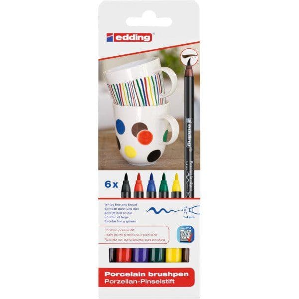 Edding 4200 posliinisivellinkynä Basic Colours, posliinisivellinkynä - maalaa keramiikkaa