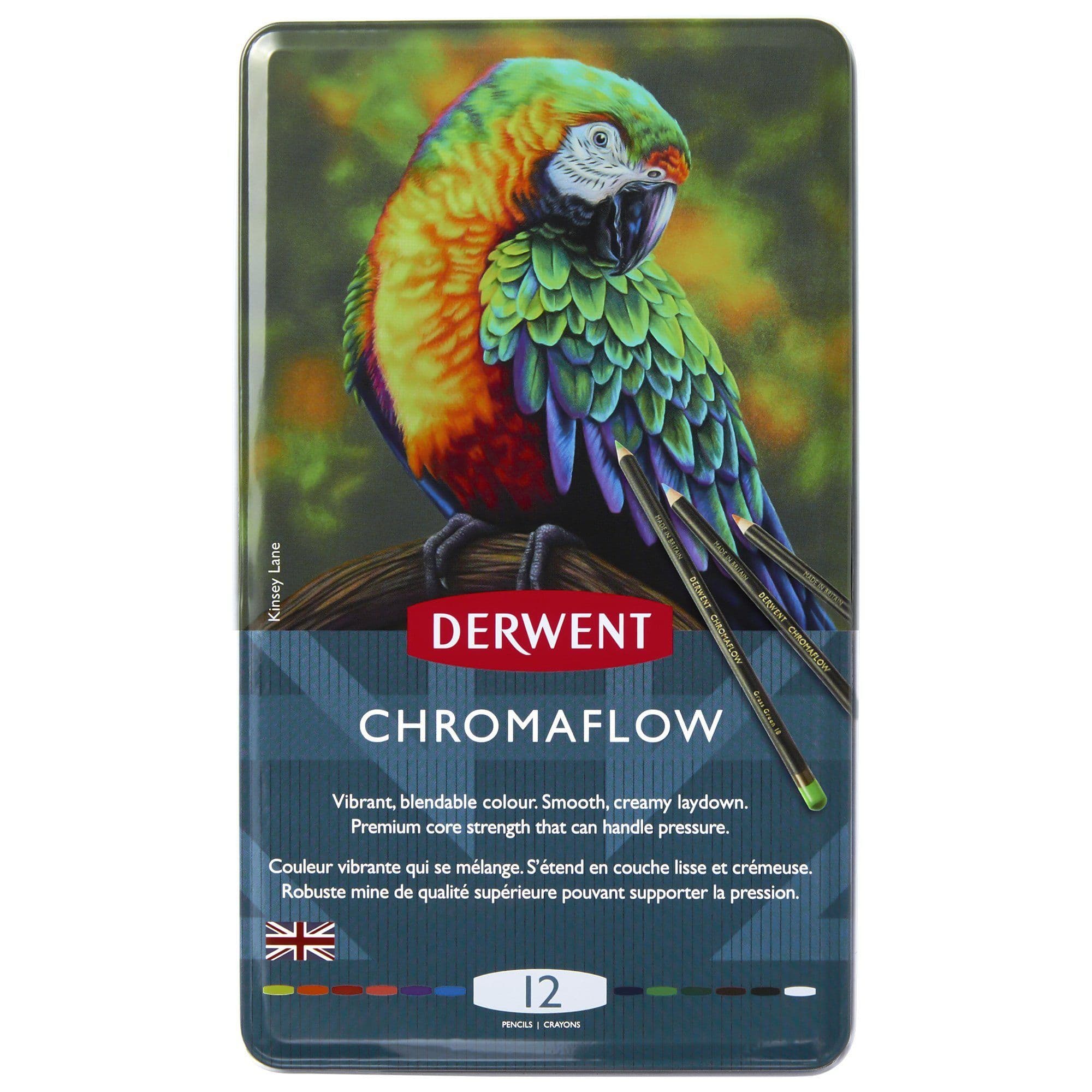 Derwent Chromaflow lyijykynä 12stk tina