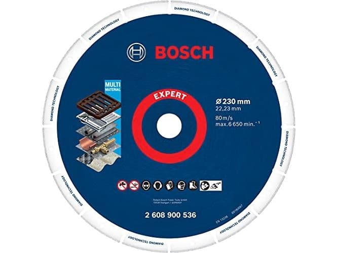 Bosch 2 608 900 536, Katkaisulaikka, valurauta, Metalli, Muovi, Ruostumaton teräs, Terästä, Diamond, Bosch, Sininen, Pyöreä