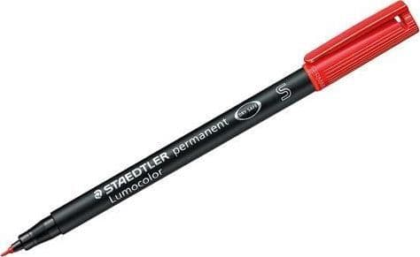 10 STAEDTLER Lumocolor-merkkikynää punainen 0,4 mm pysyvä (313-2)