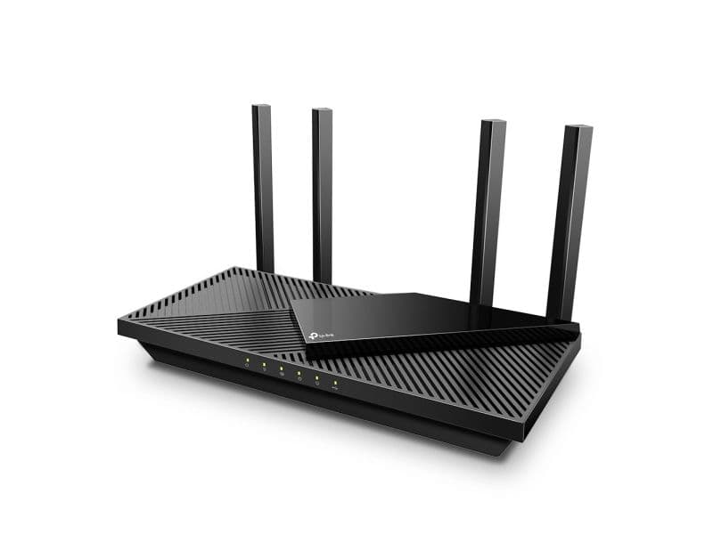 TP-LINK AX3000 Dual-Band Wi-Fi 6 RouterSPEED: 574 Mbps at 2.4 GHz + 2402 Mbps at 5 GHz SPEC: 4× Antennas, 1× Gigabit