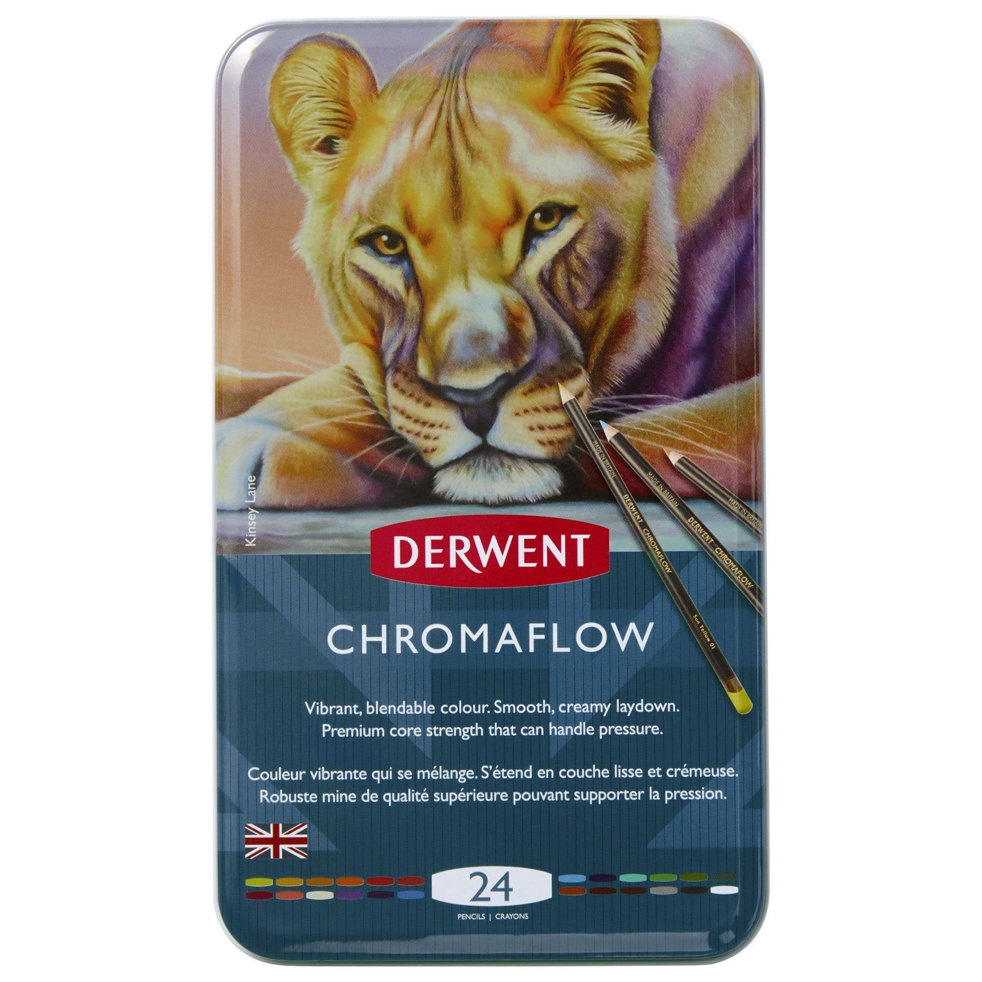 Derwent Chromaflow lyijykynä 24stk tina