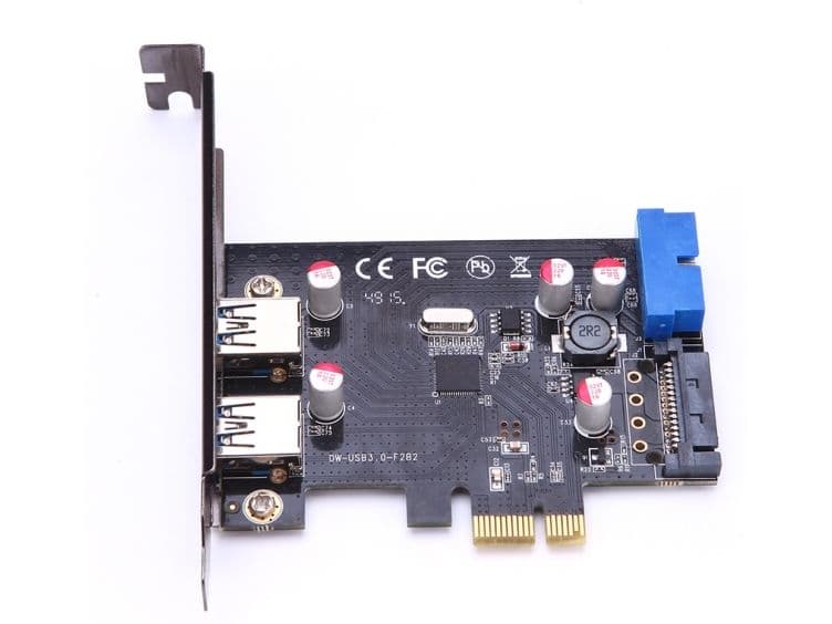 MicroConnect - USB-sovitin - PCIe 2.0 - USB 3.0 x 2 + USB 3.0 (sisäinen) x 2