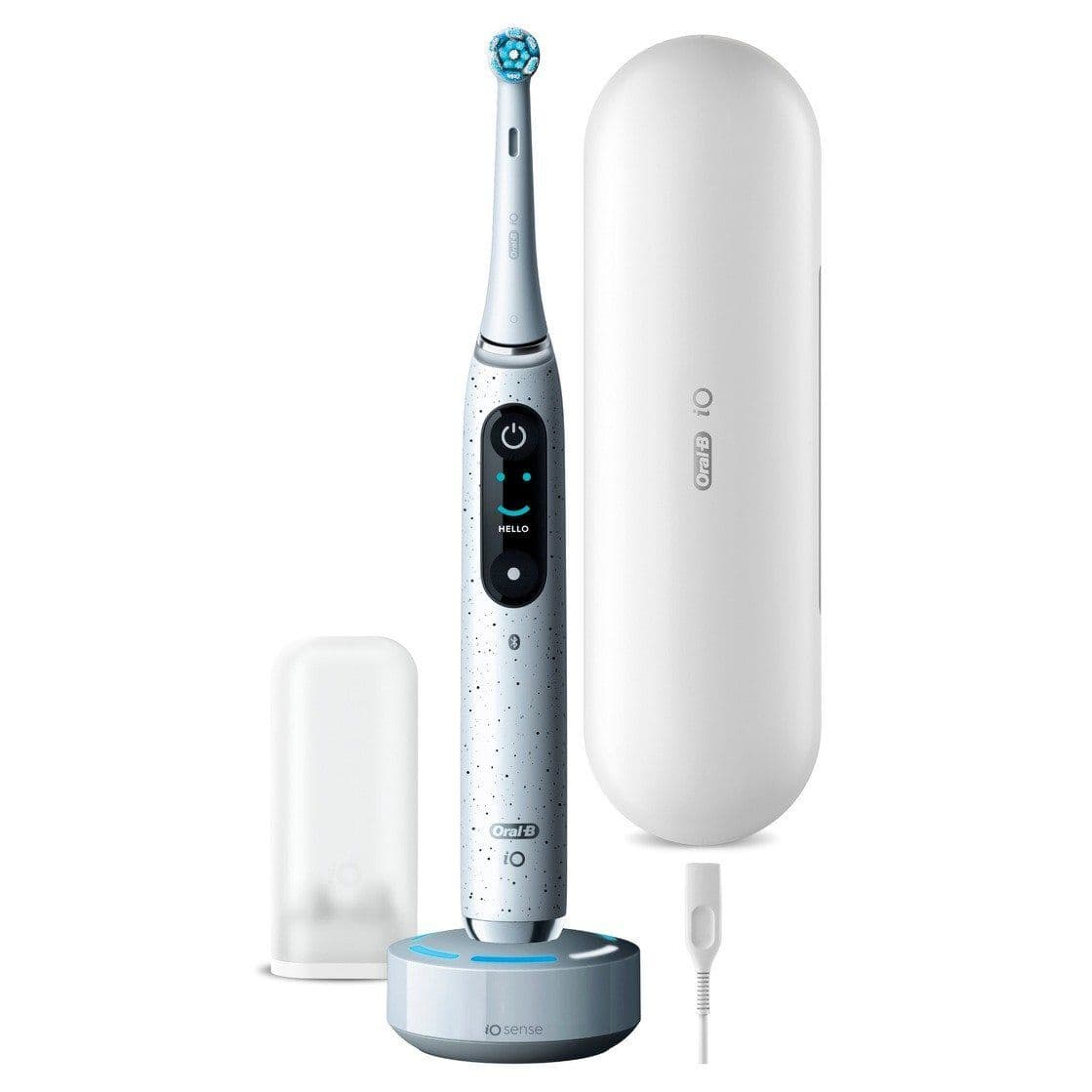 ORAL-B iO-sarja 10 Stardust White sähkötunnistin + iO Sense-opastin Hvid