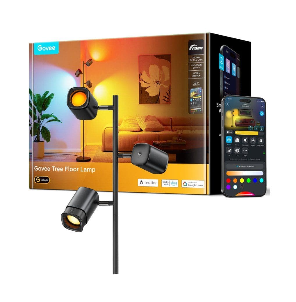 Govee H60B2 puunmuotoinen taskulamppu | Taskulamppu | RGBWWWIC, 1500 lm, 2,4 GHz Wi-Fi + Bluetooth