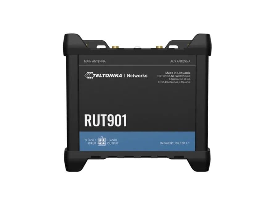 Teltonika RUT901, Matkapuhelinverkon reititin, musta, Alumiini, Nopea Ethernet, 10,100 Mbit/s, IEEE 802.11b, IEEE , IEEE 802.11n, IEEE 802.11r, IEEE 802.3, IEEE 802.3u
