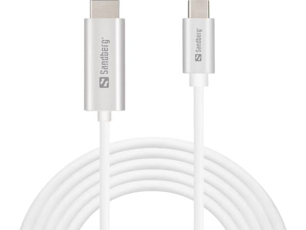 Sandberg - Video/audiokapeli - USB-C han til HDMI han - 2 m - 4K-tuki