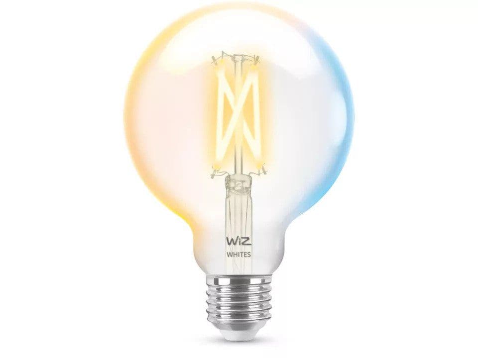 WiZ Filament-pallolamppu kirkas 6,7 W (vastaa 60 W) G95 E27, Älylamppu, Wi-Fi, Läpinäkyvä, E27, Multi, 2700 K