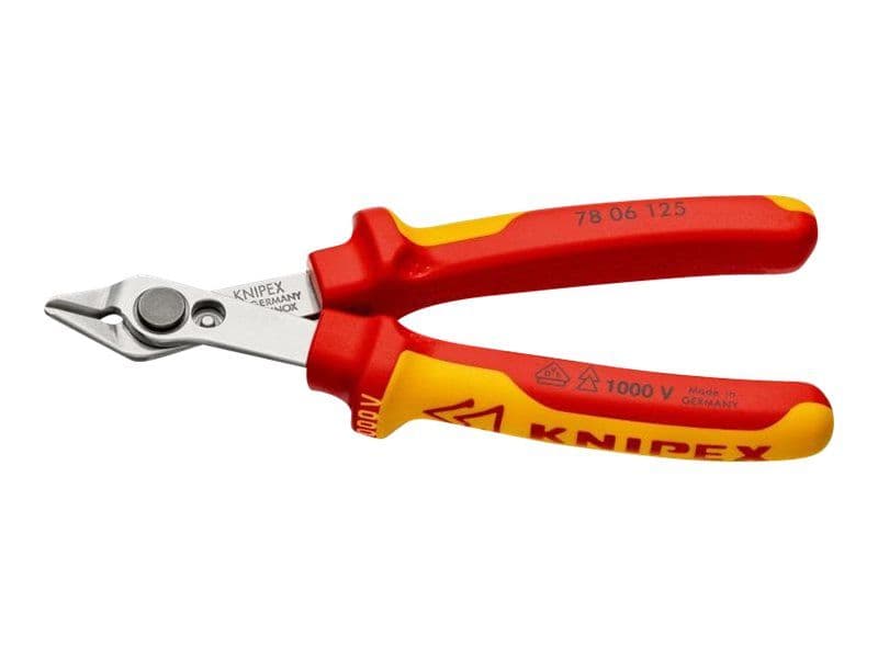 Knipex 78 06 125, Kaapelileikkuri, Punainen, Keltainen, Ruostumaton teräs, Ruostumaton teräs, VDE, Saksa