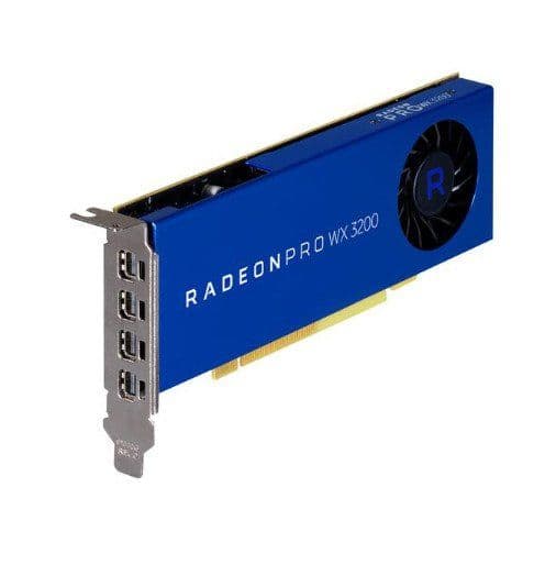 AMD Radeon Pro WX 3200, Radeon Pro WX 3200, 4 GB, GDDR5, 128 bittiä, 7680 x 4320 pikseliä, PCI Express x16 3.0