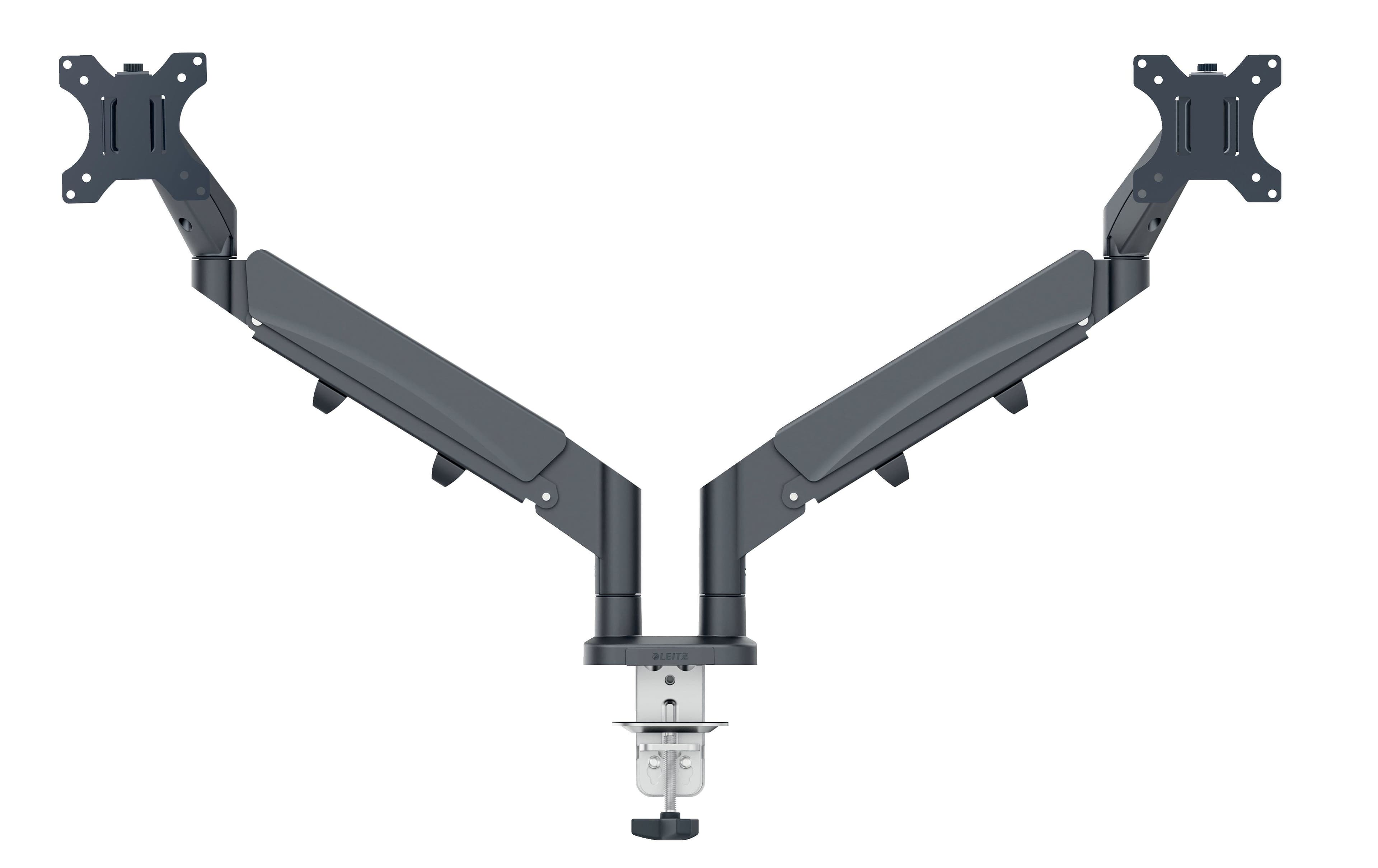 Leitz Ergo monitorivarsi kahdelle näytölle, 9 kg, 43,2 cm (17), 81,3 cm (32), 75 x 100 mm, Korkeudensäätö, Harmaa