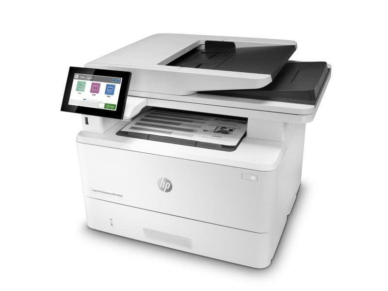 HP LaserJet Enterprise MFP M430f, Mustavalkoinen, Tulostin varten Yritys, Tulosta, kop., skannaa, faksaa, 50 arkin automaattinen asiakirjojen syöttölaite kaksipuolinen tulostus kaksipuolinen skannaus Tulostus etupuolella olevasta USB-liitännästä pieni koko energiaa säästävä vahva suojaus, Laser, Väritulostus, 1200 x 1200 DPI, Yksittäiskopiointi, A4, Valkoinen