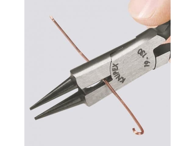 Knipex 19 01 130, Lukkorengaspihdit, 2 mm, Kolahduksenkestävä, Dielektrinen, Kromivanadiini-teräs, Muovi, Punainen