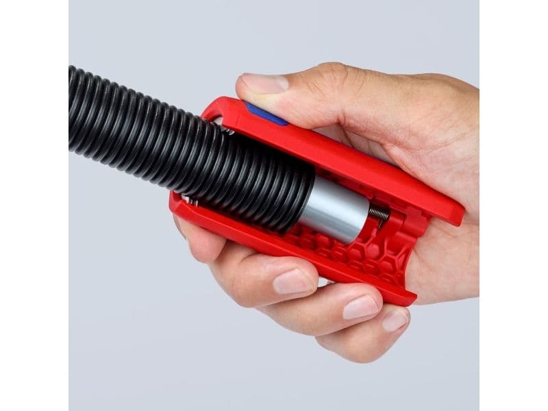 Knipex 90 22 01 SB, Putkileikkuri, muovi, sininen, punainen, 1,3 cm, 3,2 cm, 100 mm
