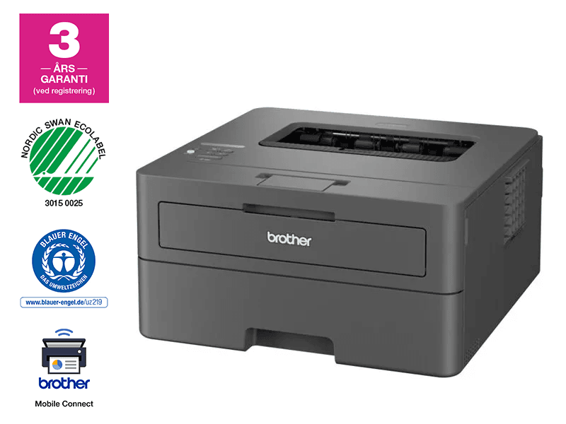 Brother HL-L2400DW, Laser, 1200 x 1200 DPI, A4, 30 ppm, Kaksipuolinen tulostus, musta