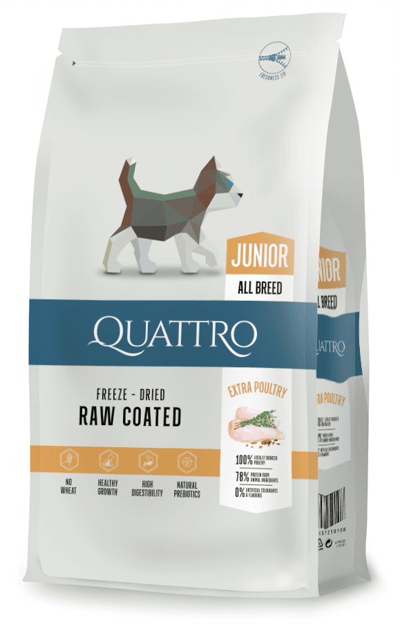 Quattro Super Premium All Breed Junior, extra fjäderfä 7 kg