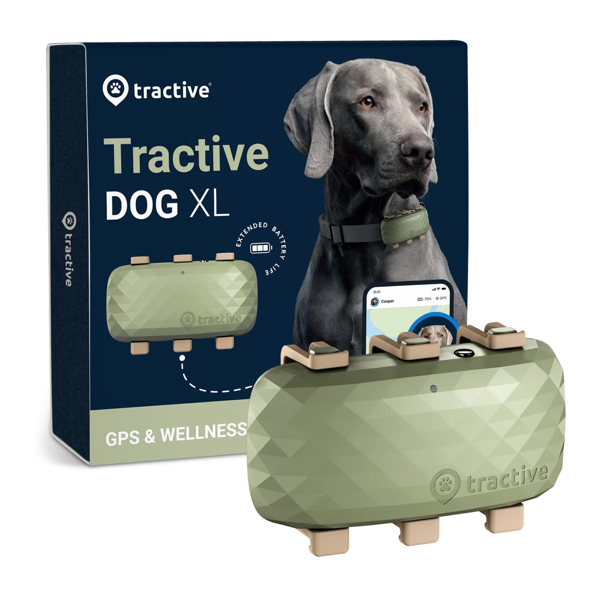 Tractive GPS DOG XL - Green - Tilaus sovelluksessa