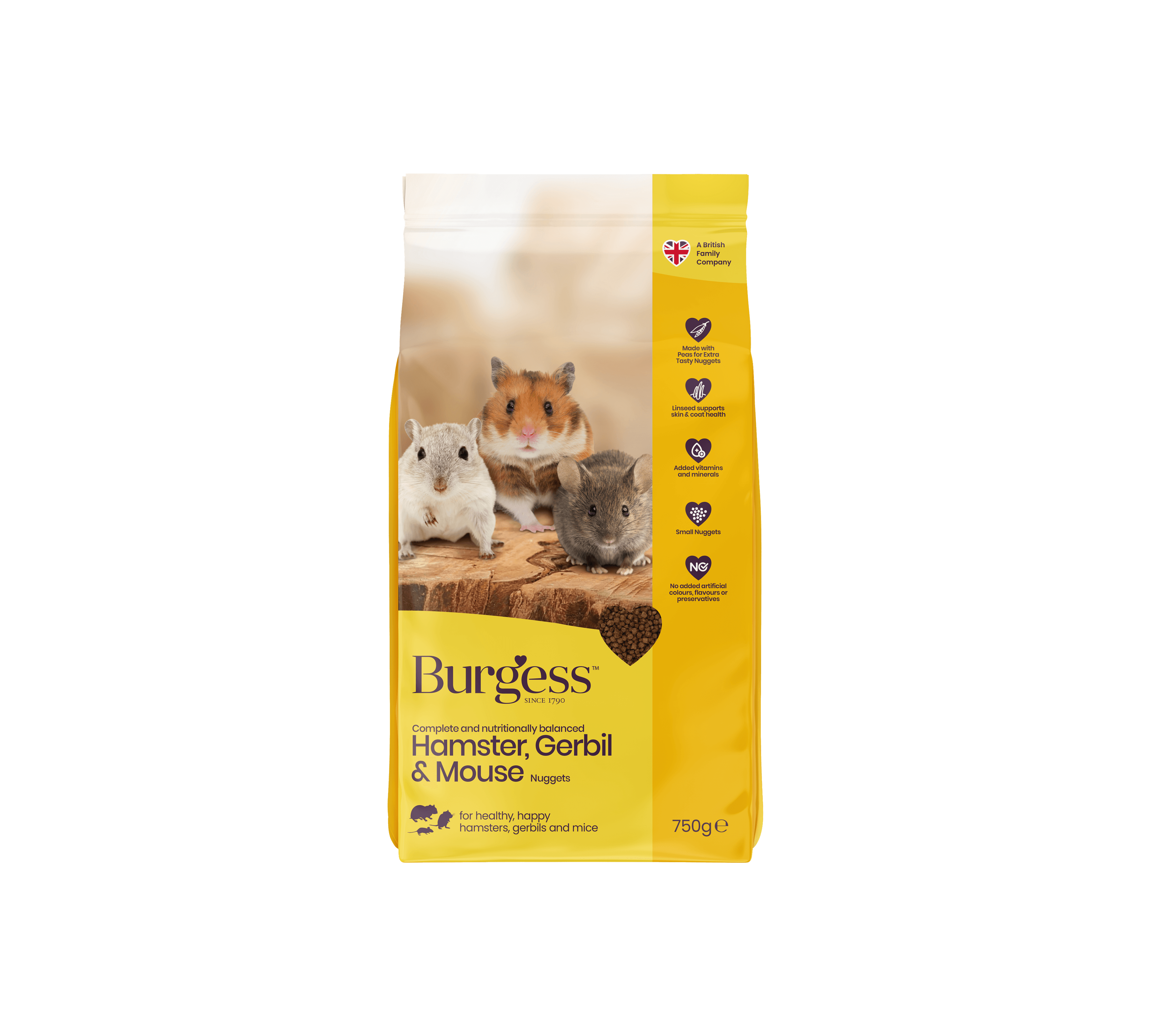 Hamster gerbil & mouse 750 g