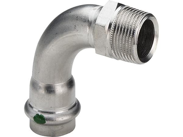 VIEGA Inox taivutus 90 astetta 1/2 x15 mmInox ruostumattomasta teräksestä, pistorasia/nippa, SC-Contur