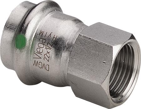 Sanpress Inox overgang 54 mm x 2 rustfrit stål, 436681