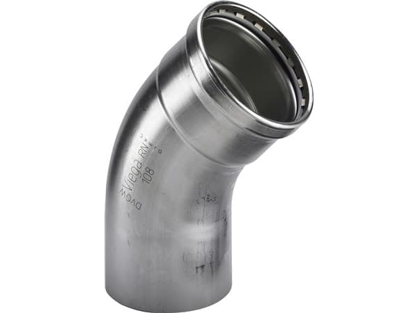 Viega Sanpress Inox XL taivutus 45° 88,9 Ruostumaton teräs/kiiltävä, 482695