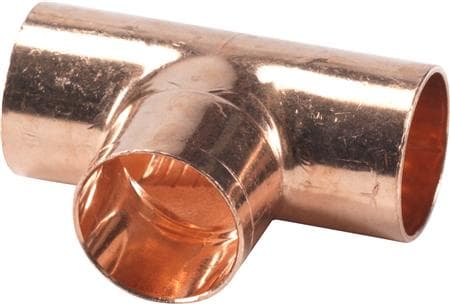 Viega T-stykke 22 x 22 x 18 mm kobber
