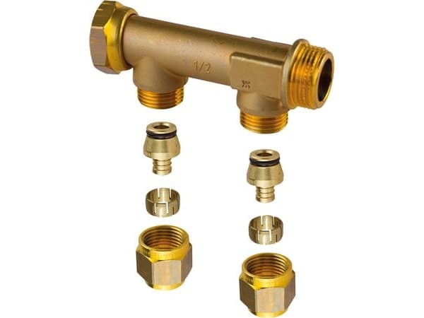 Uponor ford.rør m/oml 3/4 2x15 - Uponor ford.rør med oml. wtr pex dr 3/4""mt/sn 2x15c/c50mm