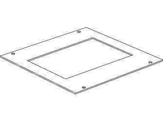 SCHNEIDER ELECTRIC Asennuslevy UFB-MP, reiällä 220x310 mm UFB-700:lle asennukseen asennusrasiaan UFB-IG Teräs, galvanoitu