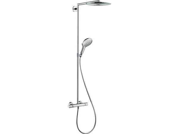 HANSGrohe Raindance Select S300 1Jet suihkujärjestelmä, termostaatti seinäasennukseen, vaakasuora Ø460mm suihkuvarsi, Ø120mm käsisuihku ja Ø300mm pääsuihku