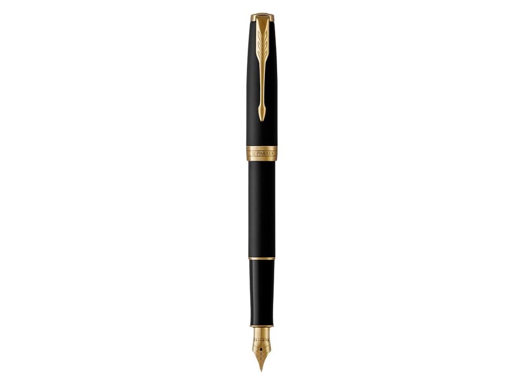 Parker 1931516, Musta, Kulta, Sininen, Kulta, Lakka, Pyöreä kärki, Kultapinnoitettu teräs, Hienojakoinen