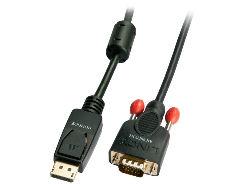 Lindy 41942, 2 m, VGA (D-Sub), DisplayPort, Hanstik, 1920 x 1200 pikseliä