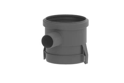 UNIDRAIN Nousuputki malli 2830 kulmaviemärille. Korkeus 95 mm ja sivusuulake Ø40 mm
