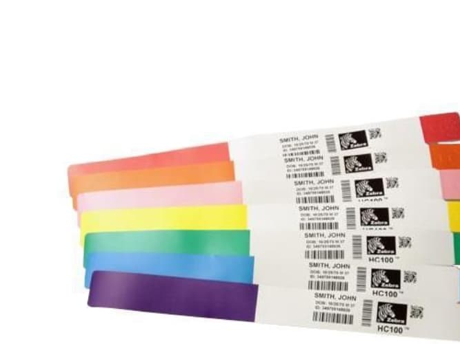 Zebra Z-Band Splash, Vihreä, Itse kiinnittyvä tulostintarra, Suoralämpö, 1 x 10, 350 kpl