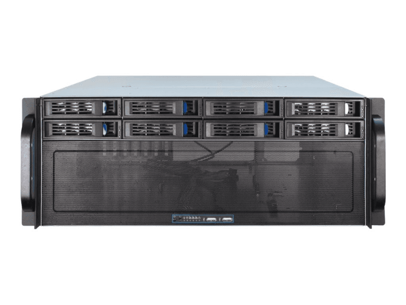 Inter-Tech 4U-4408, Teline, Palvelin, Musta, Hopea, ATX, EATX, mikro ATX, Mini-ITX, SSI EEB, Terästä, 4U