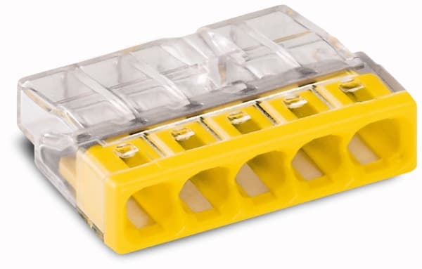 WAGO 5 x 0,5 - 2,5 mm² transp/gelb 100 pcs