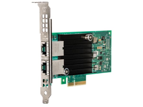 Intel X550-T2, Sisäinen, Langallinen, PCI Express, Ethernet, 10000 Mbit/s, Vihreä, Hopea
