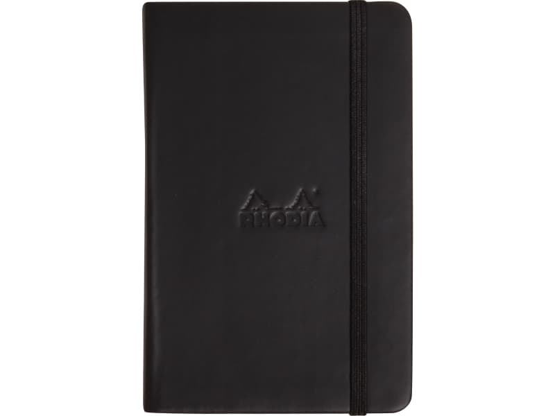 Vihko rhodia a5, viivoitettu, musta, 96 arkkia, 90 g