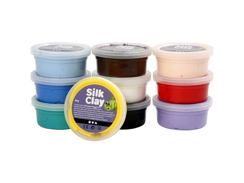 Silkkisavi vakio, 40 g, 10 värin pakkaus