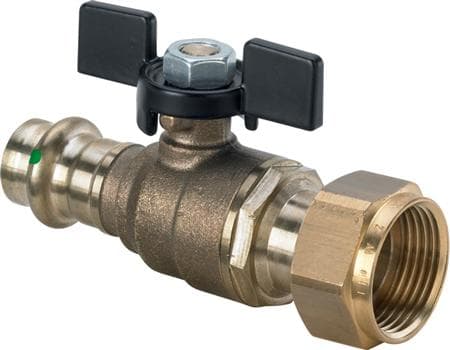VIEGA Easytop palloventtiili punainen messinki 15x3/4 vesimittarin aukko