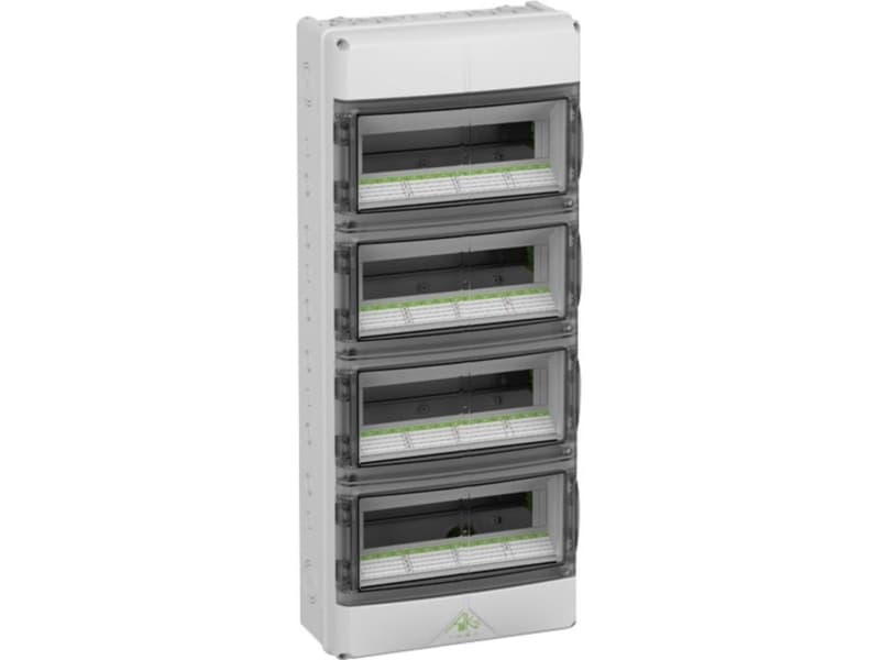 SPELSBERG Ryhmätaulu AK 56, 4x14 moduulia KxSxK: 750x315x155 mm IP 65 Polykarbonaatti, vaaleanharmaa RAL 7035